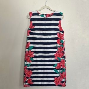 Vineyard Vines floral and striped a-line dress. girls size 12